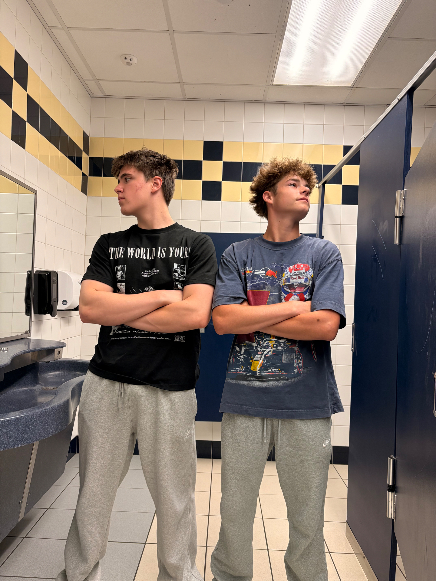 Aaron and Braxton standing side by side